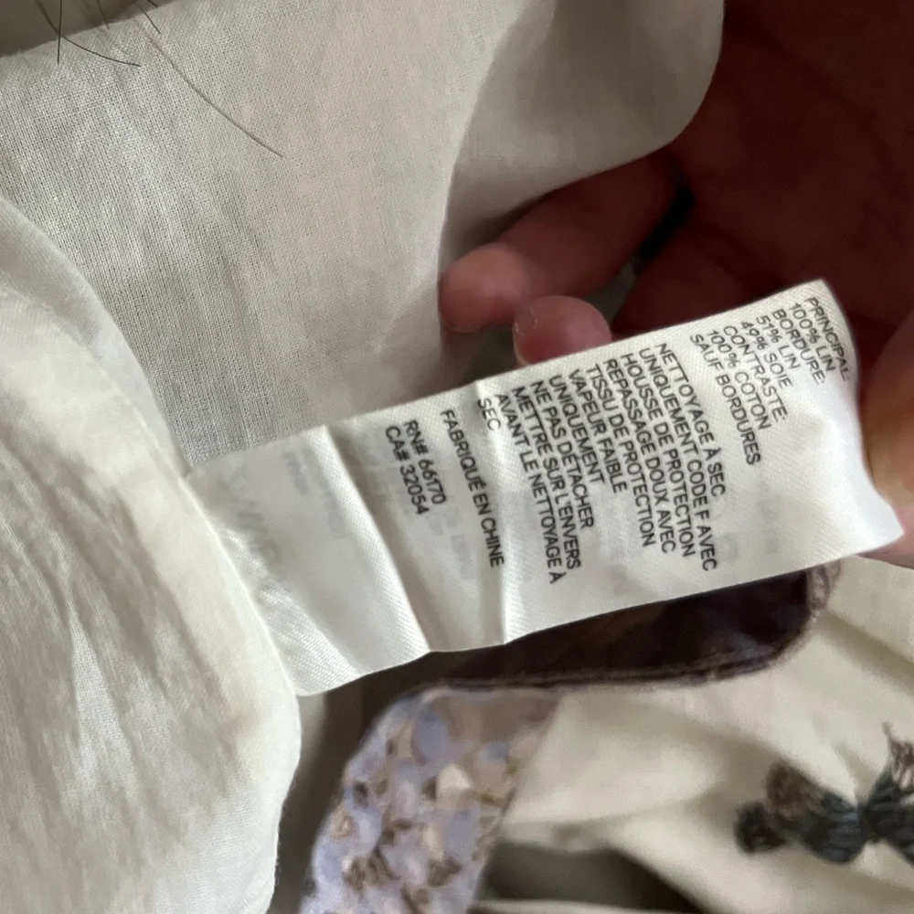 Zimmermann Luminous Butterfly Print Linen Mini Dress Wild Botanica Size 0/US4 - Picture 5 of 8